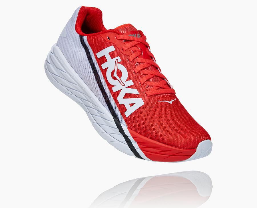 Chaussure Running Hoka One One Rocket X Femme - Rouge/Blanche - PZQ-407961